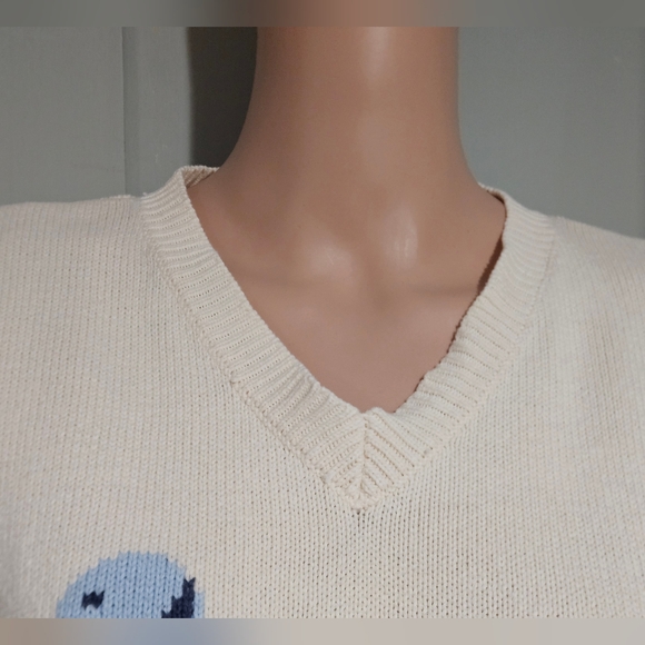 Vintage Liz Claiborne Liz Golf Sweater – Cotton Golf Graphic Sweater – Size M - Picture 9 of 16